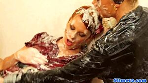 cumdrenched babes enjoy gloryholes in stockings