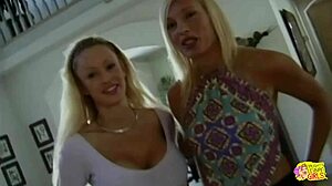 Perfect blonde plugs her girl's pussy and teases asshole for hours 😍