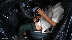 Passionate Car Sex With My Step Sister In Public