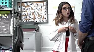 Teen Caught Stealing Clothes From Store Faces PervCop Punishment