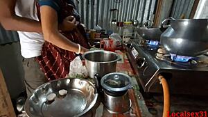 Indian Homemade Kitchen Fuck by Servant