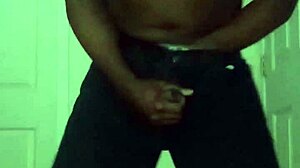 Restricted while reaching orgasm together in solo masturbation