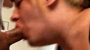 Wife Gives Sloppy Blowjob On Knees With Deepthroat