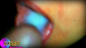 Karen Plays With Semen In Mouth Slow Motion