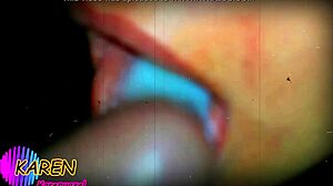 Karen Plays With Semen In Mouth Slow Motion