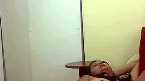 latina performs sensual solo dance in part two, exploring her body slowly with teasing moves.