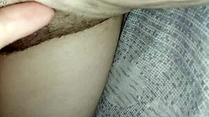 Gretala flashes her bushy pussy in amateur setting