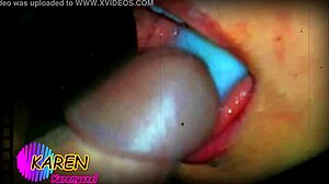 Karen Plays With Semen In Mouth Slow Motion