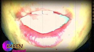 Karen Plays With Semen In Mouth Slow Motion