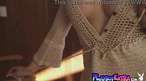 Classy Milf Renee Olstead Strips and Plays Guitar Naked