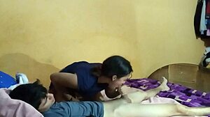 Stepsister enters room for deepthroat blowjob and facial on small tits