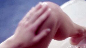 Beautiful Babe Offers Sensual Blowjob with Facial Swallow