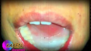 Karen Plays With Semen In Mouth Slow Motion