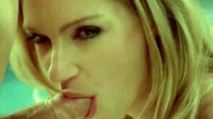 Beautiful Babe Offers Sensual Blowjob with Facial Swallow