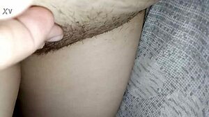 Gretala flashes her bushy pussy in amateur setting