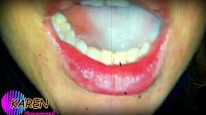 Karen Plays With Semen In Mouth Slow Motion