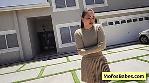 Sexy Brunette Angelina Moon Pays Gardener Logan Xander With Wet Blowjob And Juicy Pussy