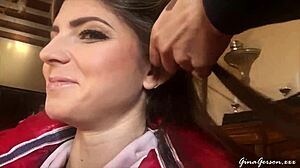 Wild Blonde Teen Ripped Clothes In Barcelona Outdoor Action!