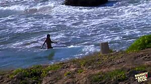 European Babe with Small Tits Enjoys Heavy Anal Drilling Outdoors in POV