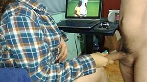 Colombian brunette with big natural tits and ass teases during world cup 2022 doggystyle action.