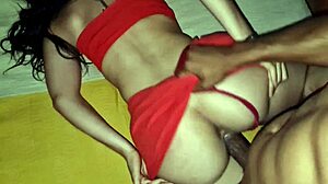 My sister's lesbian friend stays in my bed after the party and we fuck hard and wild filled with cum.