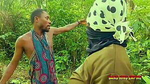 Amateur BBW Babe's Outdoor Ebony Bush Sex