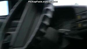 real outdoor pickup leads to car sex with young horny girl