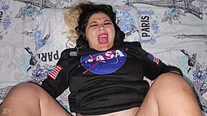 Blonde in NASA Sweater Endures 3 Hours of Intense Sex!