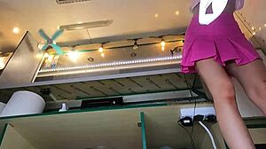 18 yo hot bitch works no bra panties at summer festival