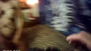 behind the scenes, brunette babe gets cum on her and keeps fucking 😏