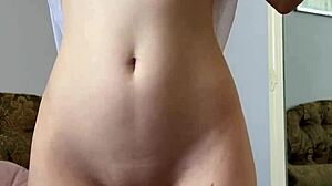 Cute Teen 18+ Fingers Tight Shaved Pussy to Orgasm