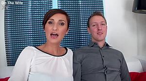 euro wife gabrielle gucci rides big black cock for cumshot