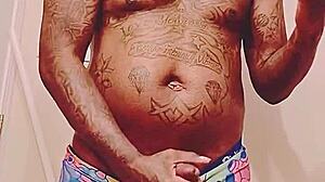 My black lover's big cock jizzes