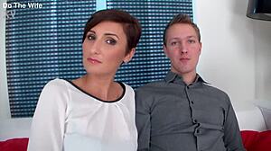 euro wife gabrielle gucci rides big black cock for cumshot