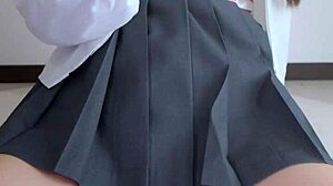 Classmate in cute underwear craves intense vibrator action.