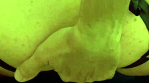 restrained sub gagged and toy fucked by her master