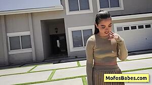 Sexy Brunette Angelina Moon Pays Gardener Logan Xander With Wet Blowjob And Juicy Pussy