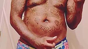 My black lover's big cock jizzes