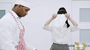 Private black bbc lover cassie fire gets milk after taking dark meat