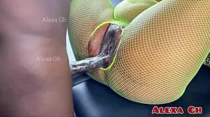 Young Ebony Gets Pounded Hard for Cum