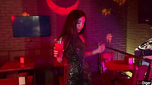 nightclub pickup leads to quick bondage creampie session