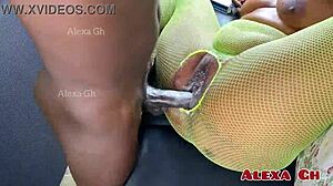 Young Ebony Gets Pounded Hard for Cum