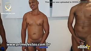 Watch blonde babe fuck blacks Alex Lima and friends, cumshot on face!