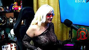 Andressa Sanchez moans from vibrator on nipple!