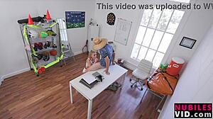 Cheerleader Caught By Coach Not Wear Panties