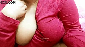 asian bhabhi shows off her natural sexy tits in japanese style