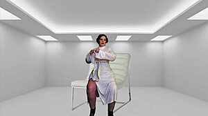 Granny Princess Leia fingered and licked by Darth Vader.