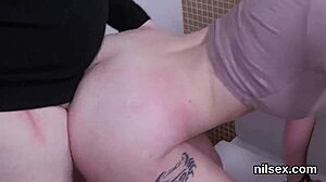 Foxy girl dragged to asylum for bizarre ass hole treatment and raw action.