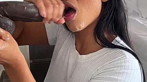 i really enjoy satisfying my desires with a huge meat dildo