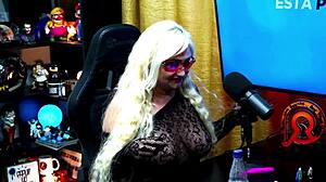 Andressa Sanchez moans from vibrator on nipple!